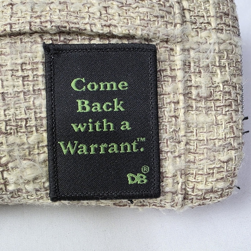 Dime Bags Hemp Zip Pouch "Come Back With a Warrant" Stash Bag Natural - Picture 5 of 13